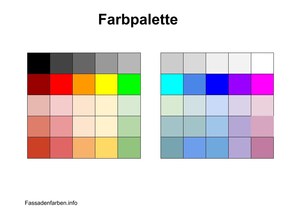 Wandfarbe Farbpalette