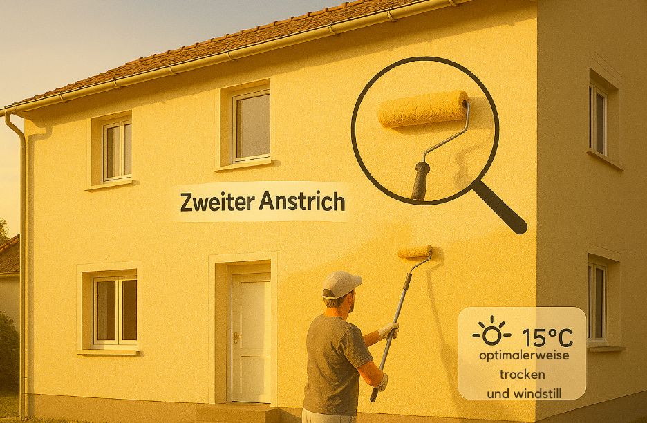 Fassadenfarbe streichen